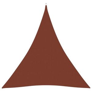 vidaXL Parasolar cărămiziu 4, 5x4, 5x4, 5 m țesătură oxford triunghiular imagine