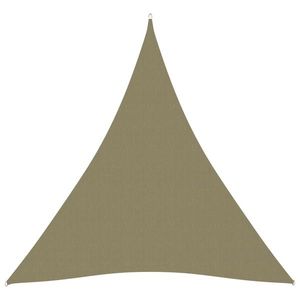 vidaXL Parasolar, bej, 3x4x4 m, țesătură oxford, triunghiular imagine