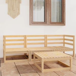 vidaXL Set mobilier de grădină, 4 piese, lemn masiv de pin imagine