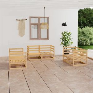 vidaXL Set mobilier de grădină, 6 piese, lemn masiv de pin imagine