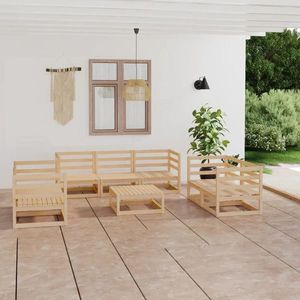 vidaXL Set mobilier de grădină, 8 piese, lemn masiv de pin imagine