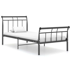 vidaXL Cadru de pat, negru, 100x200 cm, metal imagine