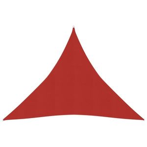 vidaXL Pânză parasolar, roșu, 4x4x4 m, HDPE, 160 g/m² imagine