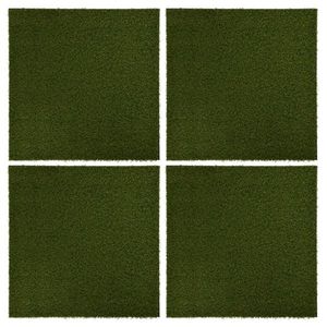 vidaXL Plăci de iarbă artificială, 4 buc., 50x50x2, 5 cm cm, cauciuc imagine