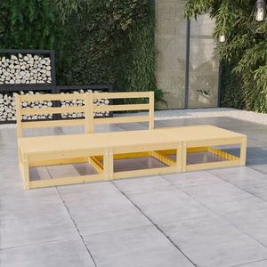 vidaXL Set mobilier de grădină, 3 piese, lemn masiv de pin imagine