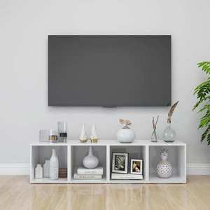 vidaXL Comode TV, 4 buc., alb extralucios, 37x35x37 cm, PAL imagine