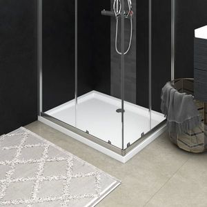 vidaXL Cădiță de duș dreptunghiulară din ABS, alb, 70x90 cm imagine