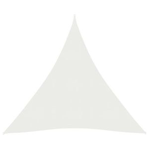 vidaXL Pânză parasolar, alb, 4x5x5 m, HDPE, 160 g/m² imagine