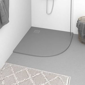 vidaXL Cădiță de duș, gri, 90x90 cm, SMC imagine
