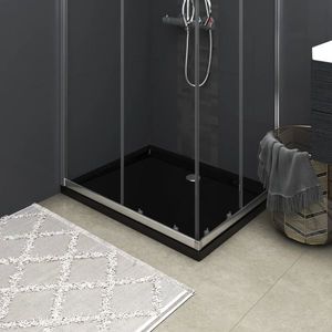 vidaXL Cădiță de duș dreptunghiulară din ABS, neagră, 70x90 cm imagine