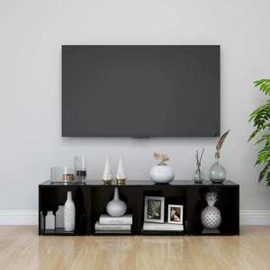 vidaXL Comode TV, 4 buc., negru, 37x35x37 cm, PAL imagine