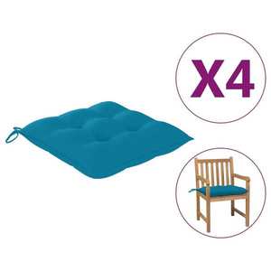 vidaXL Perne de scaun 4 buc. albastru deschis 40x40x7 cm textil oxford imagine