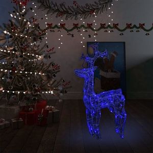 vidaXL Decorațiune de Crăciun ren, 90 leduri, 60x16x100 cm, acril imagine