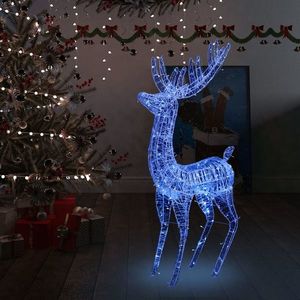 vidaXL Ren de Crăciun, 250 LED-uri, albastru, 180 cm, acril, XXL imagine