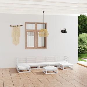 vidaXL Set mobilier de grădină, 8 piese, lemn masiv de pin imagine