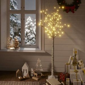 vidaXL Pom de Crăciun, 140 LED-uri, alb cald, 1, 5 m, salcie, int./ext. imagine