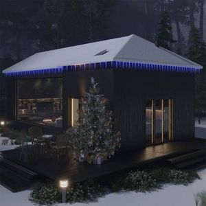 vidaXL Țurțuri luminițe de Crăciun 40 buc. albastru acril telecomandă imagine