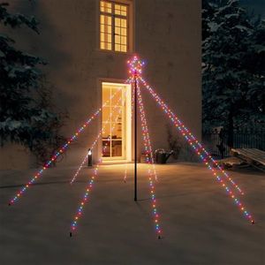 vidaXL Cascadă lumini pentru brad de Crăciun 400 LED-uri colorat 2, 5 m imagine