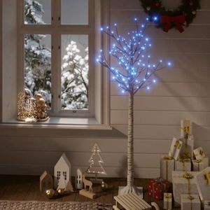 vidaXL Pom Crăciun 140 LED-uri albastru 1, 5 m salcie interior/exterior imagine