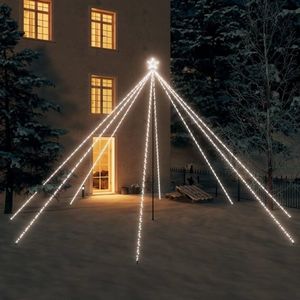 vidaXL Cascadă lumini brad Crăciun 800 leduri alb rece 5 m, int./ext. imagine