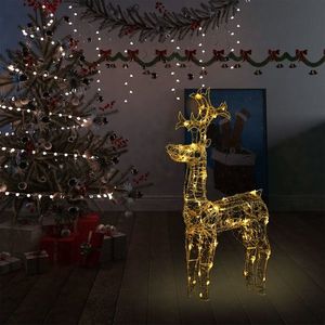 vidaXL Decorațiune de Crăciun ren, 90 leduri, 60x16x100 cm, acril imagine