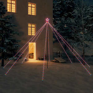 vidaXL Cascadă lumini brad Crăciun 800 leduri colorat 5 m, int./ext. imagine