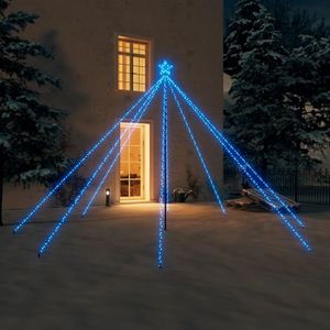 vidaXL Lumini brad de Crăciun 576 LED-uri albastru 3, 6 m int./ext. imagine