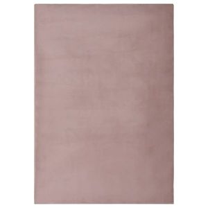 vidaXL Covor, roz învechit, 200x300 cm, blană ecologică de iepure imagine