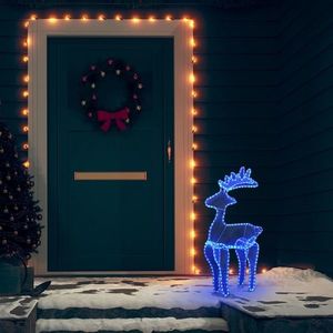 vidaXL Decorațiune de Crăciun ren, cu plasă, 306 LED-uri, 60x24x89 cm imagine