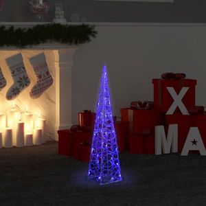 vidaXL Con de lumină cu LED decorativ, albastru, 60 cm, acril imagine