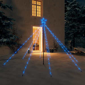vidaXL Lumini pentru bradul de Crăciun, 400 LED-uri, albastru, 2, 5 m imagine