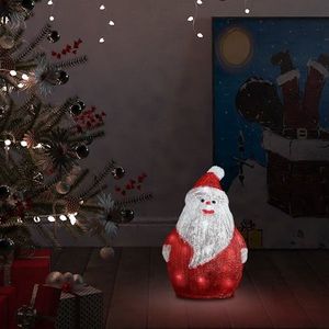 vidaXL Figurină Moș Crăciun cu LED, 28 m, acrilic, interior/exterior imagine