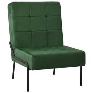 vidaXL Scaun de relaxare, verde închis, 65x79x87 cm, catifea imagine