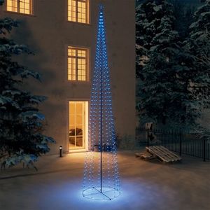 vidaXL Decorațiune brad Crăciun conic 752 LED-uri albastru 160x500 cm imagine