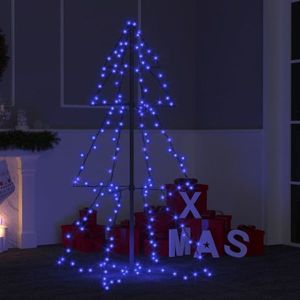 vidaXL Brad Crăciun conic, 78x120 cm, 160 LED-uri, interior & exterior imagine