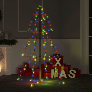 vidaXL Brad Crăciun conic, 78x120 cm, 160 LED-uri, interior & exterior imagine