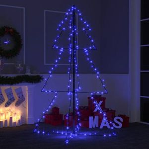 vidaXL Brad Crăciun conic, 200 LED-uri, 98x150 cm, interior & exterior imagine