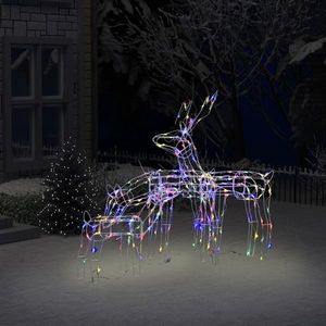 vidaXL Instalație de lumini de Crăciun cu reni, 3 piese, 229 LED-uri imagine