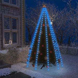 vidaXL Instalație pom de Crăciun cu 300 LED-uri albastru 300 cm imagine