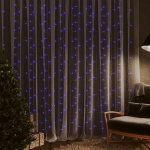vidaXL Instalație lumini tip perdea 300 LED albastru 3x3 m 8 funcții imagine