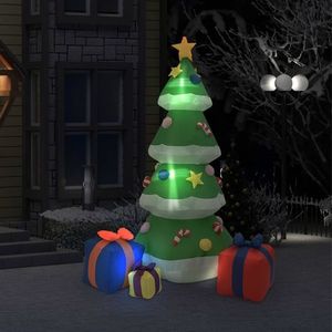 vidaXL Decorațiuni brad Crăciun gonflabil LED interior/exterior 240 cm imagine