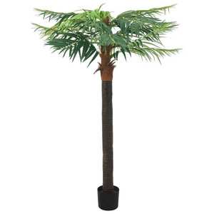 vidaXL Plantă artificială palmier phoenix cu ghiveci, verde, 215 cm imagine