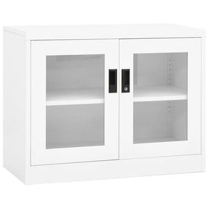vidaXL Dulap de birou, alb, 90x40x70 cm, oțel imagine