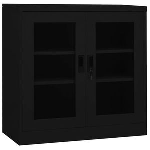 vidaXL Dulap de birou, negru, 90x40x90 cm, oțel imagine
