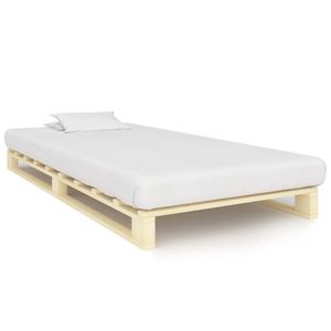 vidaXL Cadru de pat din paleți, 100 x 200 cm, lemn masiv de pin imagine