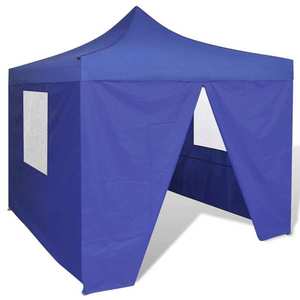 41466 vidaXL Blue Foldable Tent 3 x 3 m with 4 Walls imagine