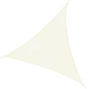 Outsunny Cort Parasolar Triunghiular Anti UV, Design Velă, Perfect pentru Grădină, Crem, 5x5x5m | Aosom Romania imagine