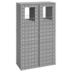 vidaXL Stâlpi tip coș gabion, 2 buc., 50x50x180 cm, fier imagine