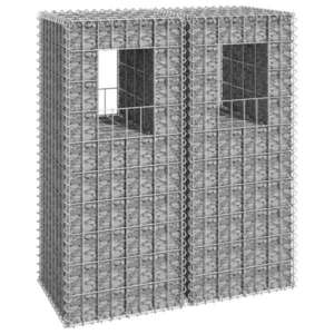 vidaXL Stâlpi tip coș gabion, 2 buc., 40x40x100 cm, fier imagine