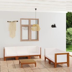 vidaXL Set mobilier grădină cu perne, 6 piese, lemn masiv acacia imagine